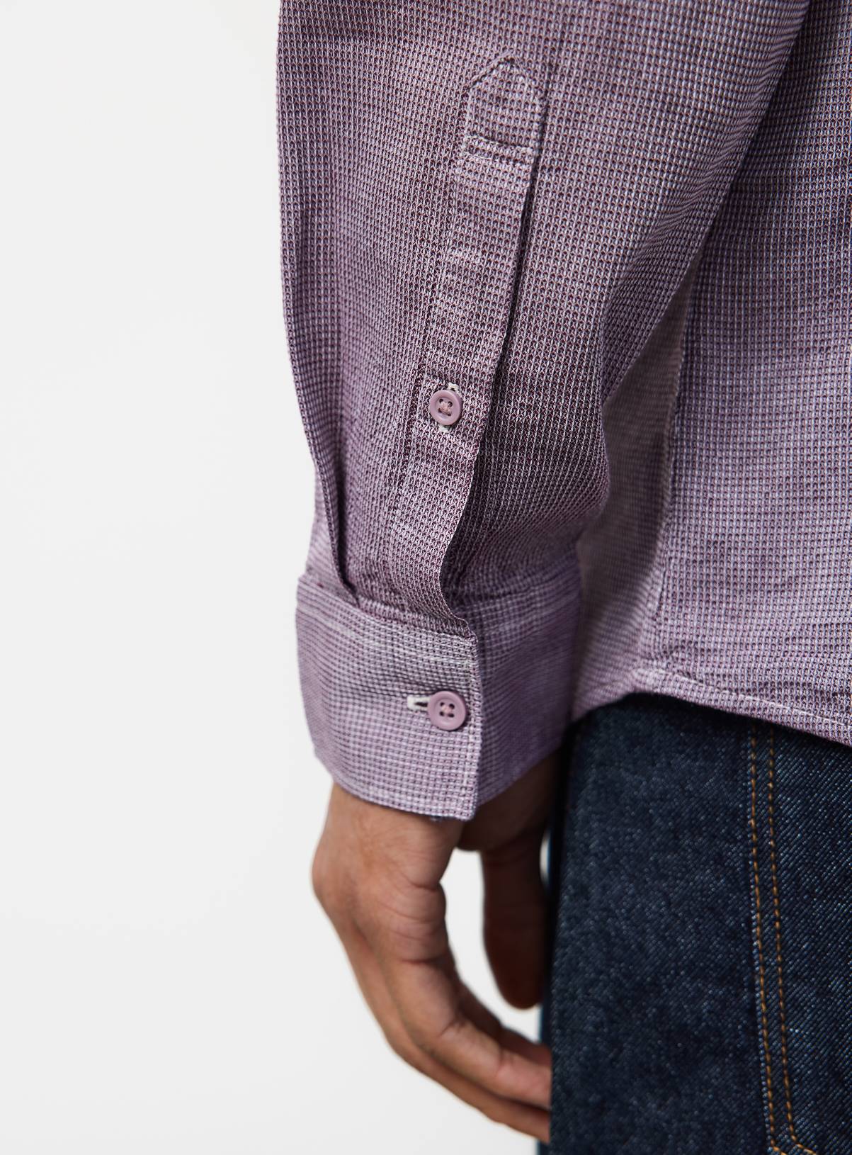 Dark Red Cotton Smart Shirt XXXL - Image 3